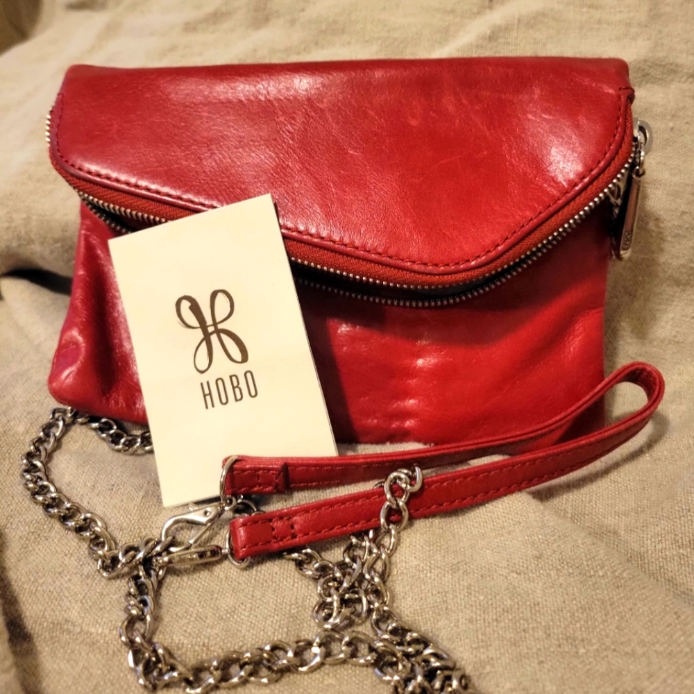 Red Hobo Clutch Purse